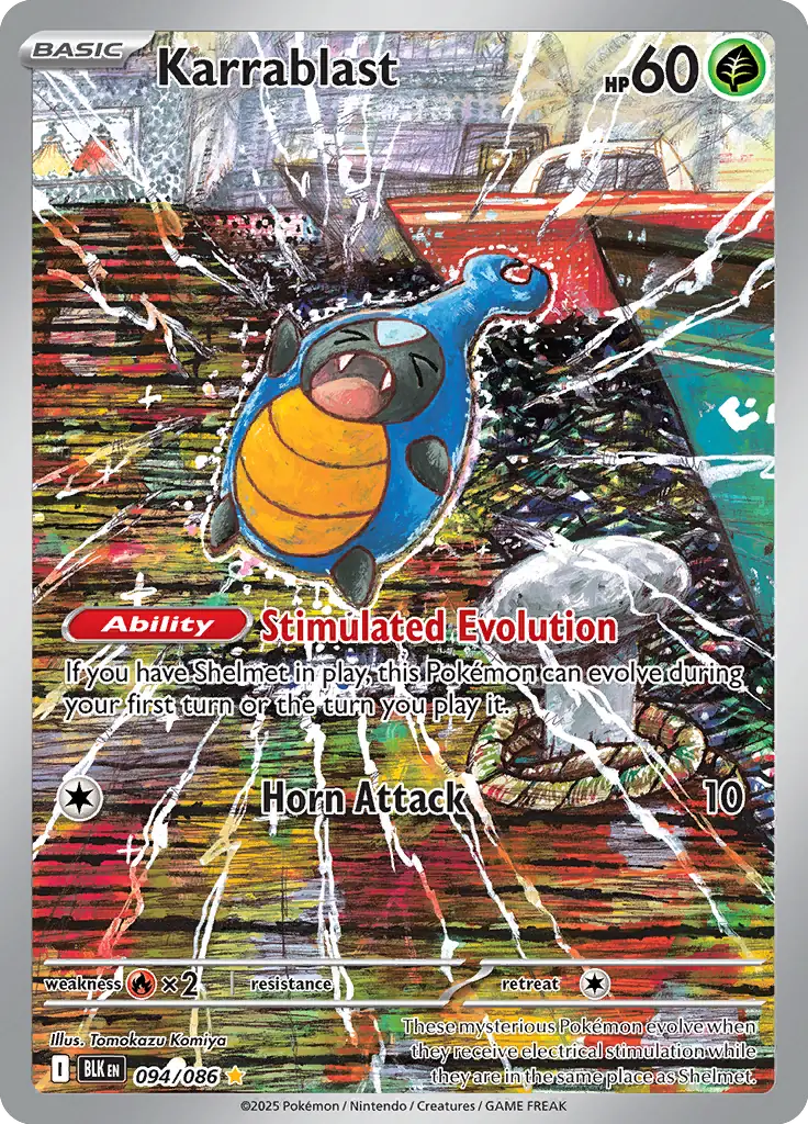 PokeDATA - Check current Pokemon card values for Karrablast 094!